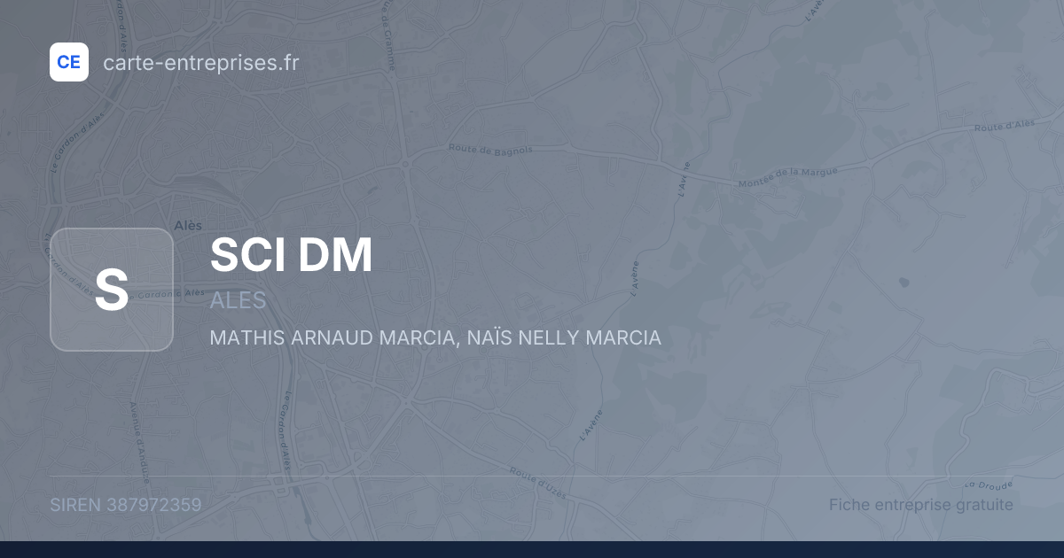 SCI DM — 387972359 — fiche entreprise