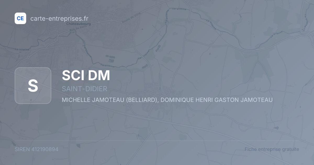 SCI DM — 412190894 — fiche entreprise