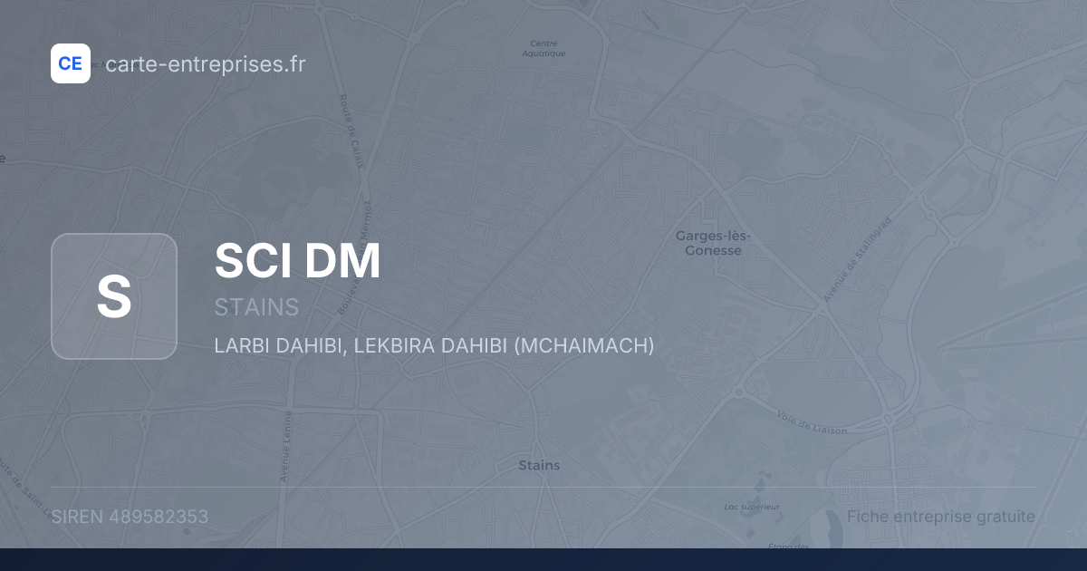 SCI DM — 489582353 — fiche entreprise