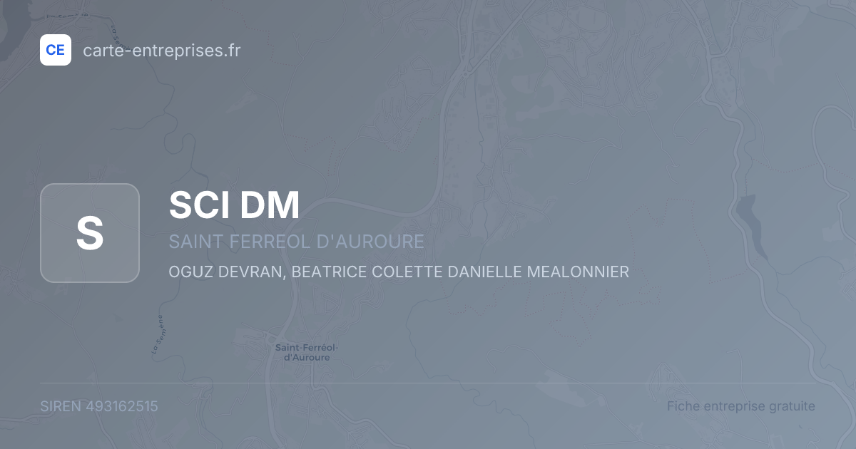 SCI DM — 493162515 — fiche entreprise