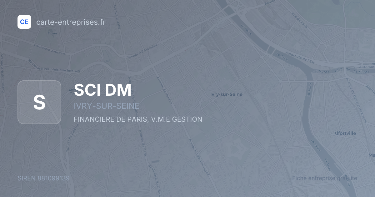 SCI DM — 881099139 — fiche entreprise