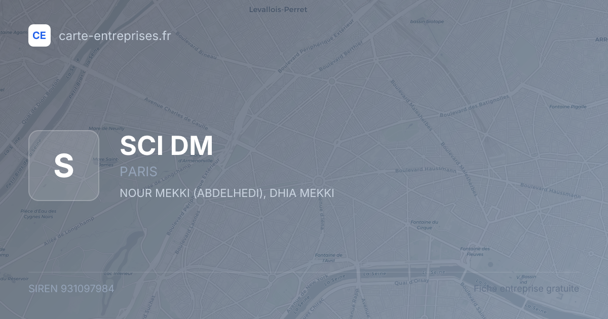 SCI DM — 931097984 — fiche entreprise