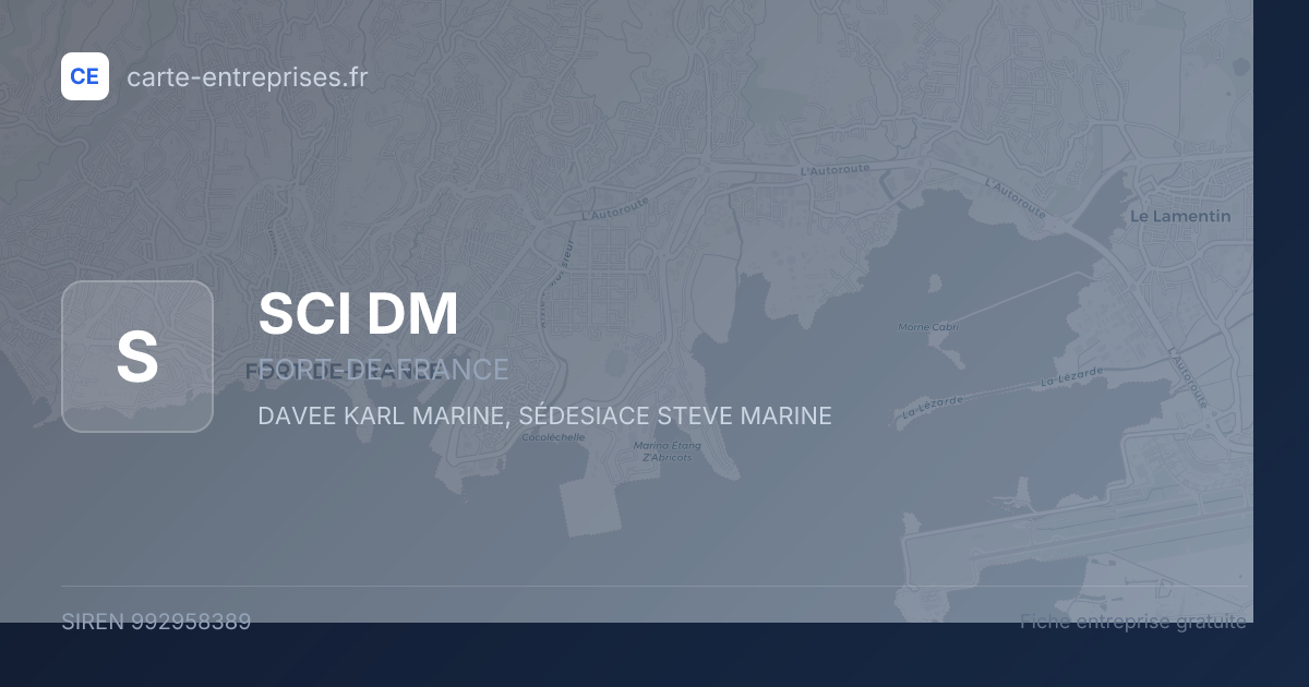 SCI DM — 992958389 — fiche entreprise