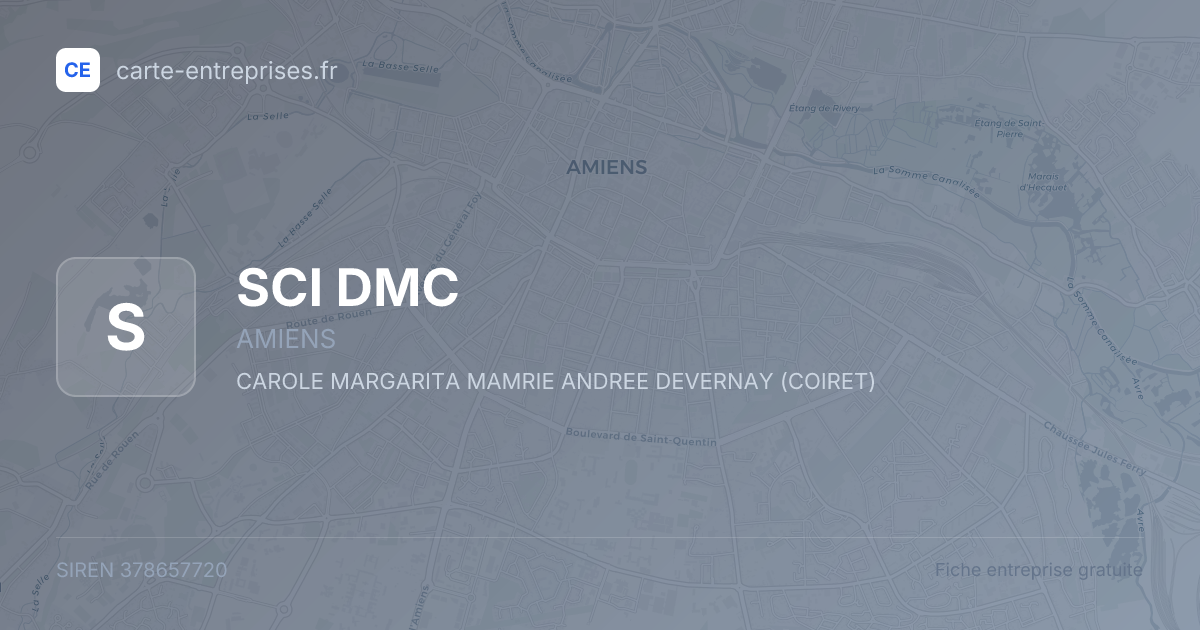 SCI DMC — 378657720 — fiche entreprise