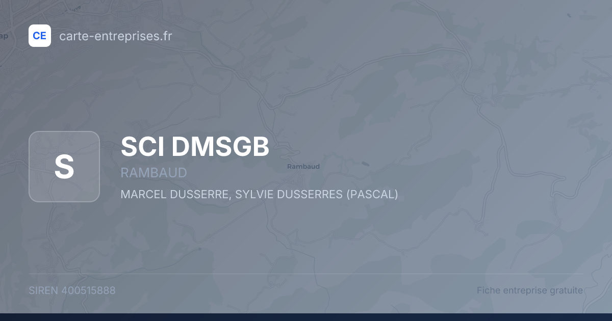 SCI   DMSGB — 400515888 — fiche entreprise