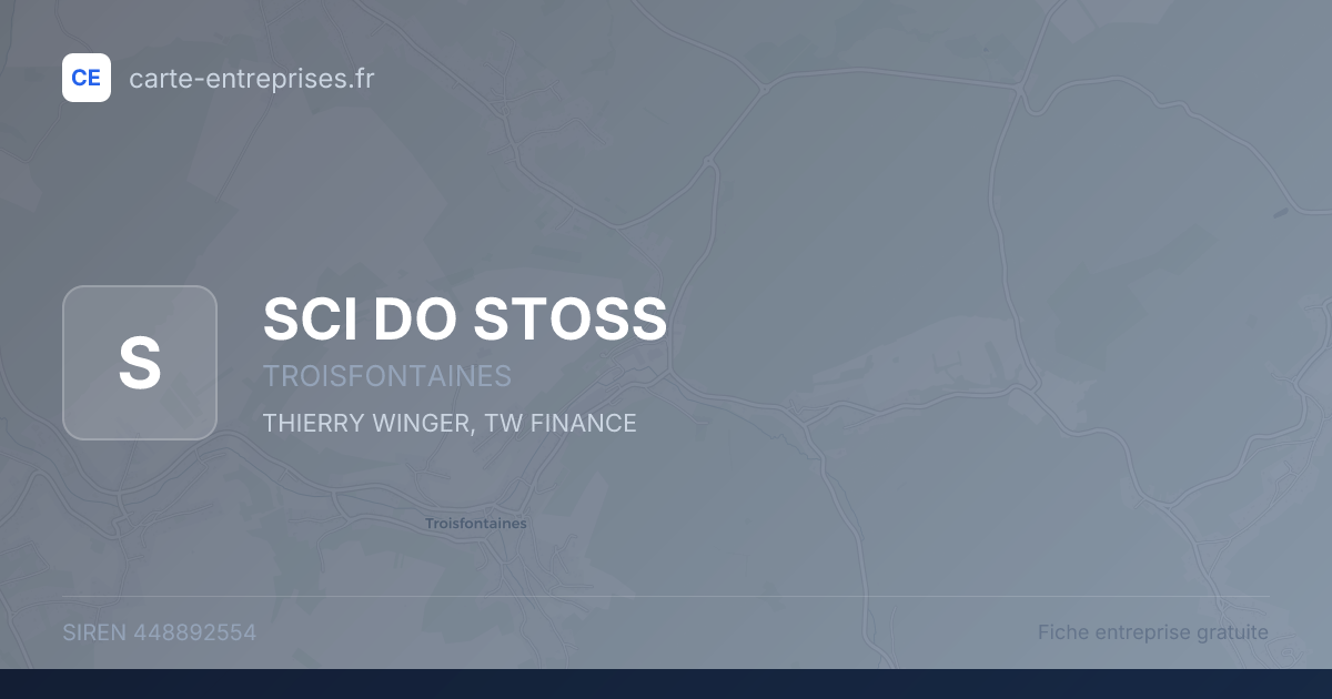 SCI DO STOSS — 448892554 — fiche entreprise