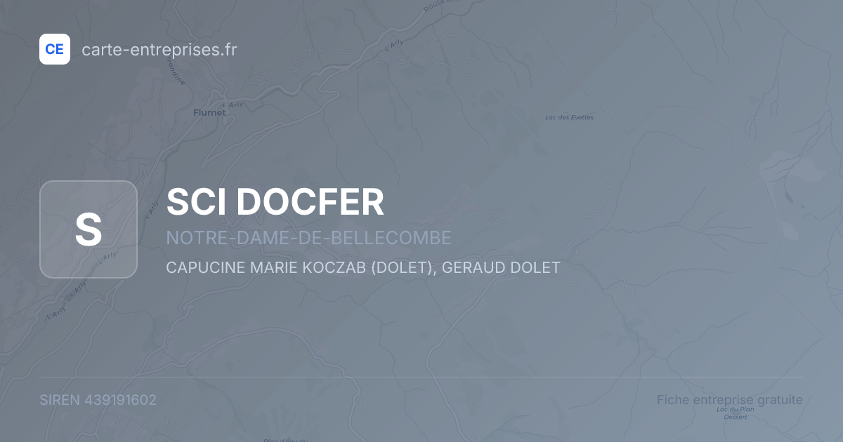 SCI DOCFER — 439191602 — fiche entreprise