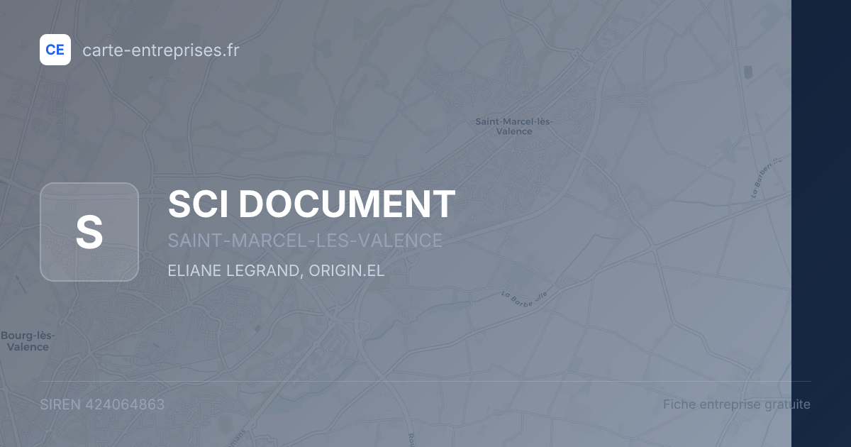 SCI DOCUMENT — 424064863 — fiche entreprise