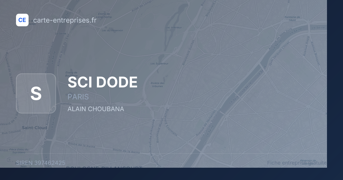 SCI DODE — 397462425 — fiche entreprise