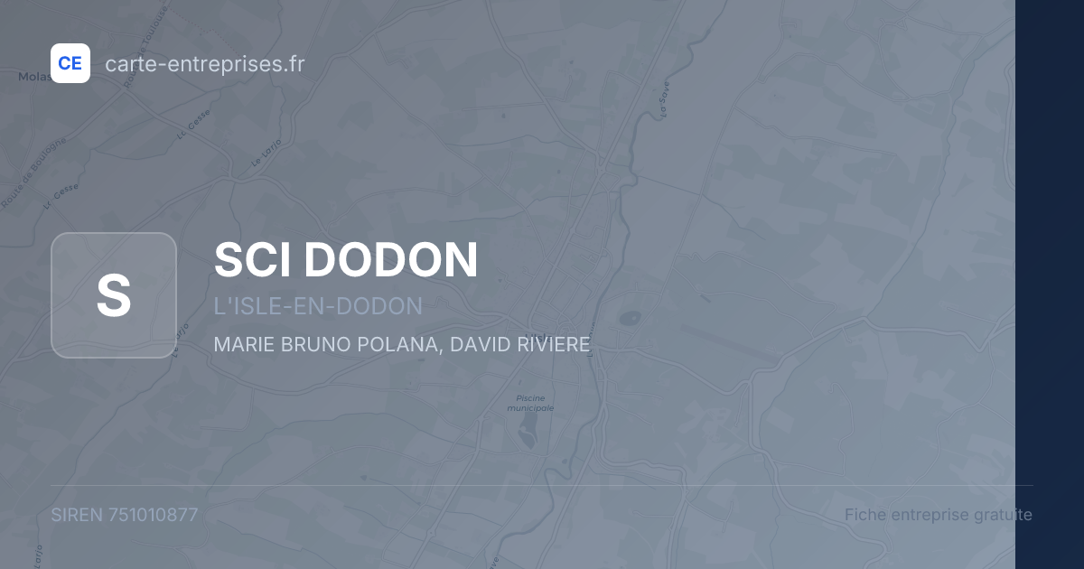 SCI DODON — 751010877 — fiche entreprise