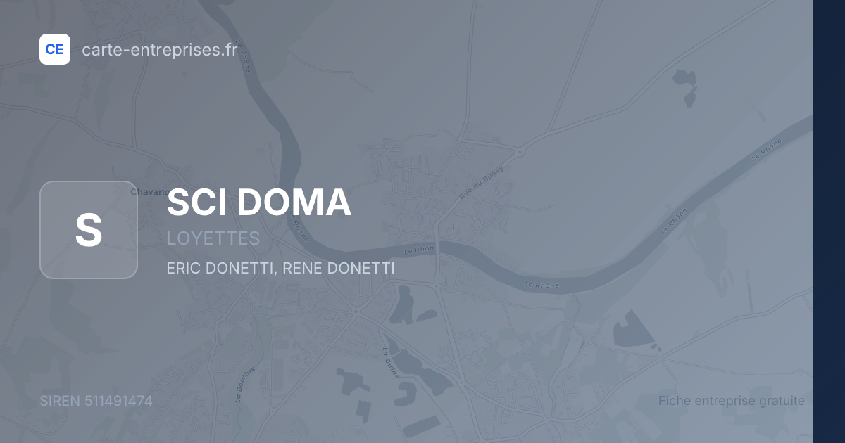 SCI DOMA — 511491474 — fiche entreprise