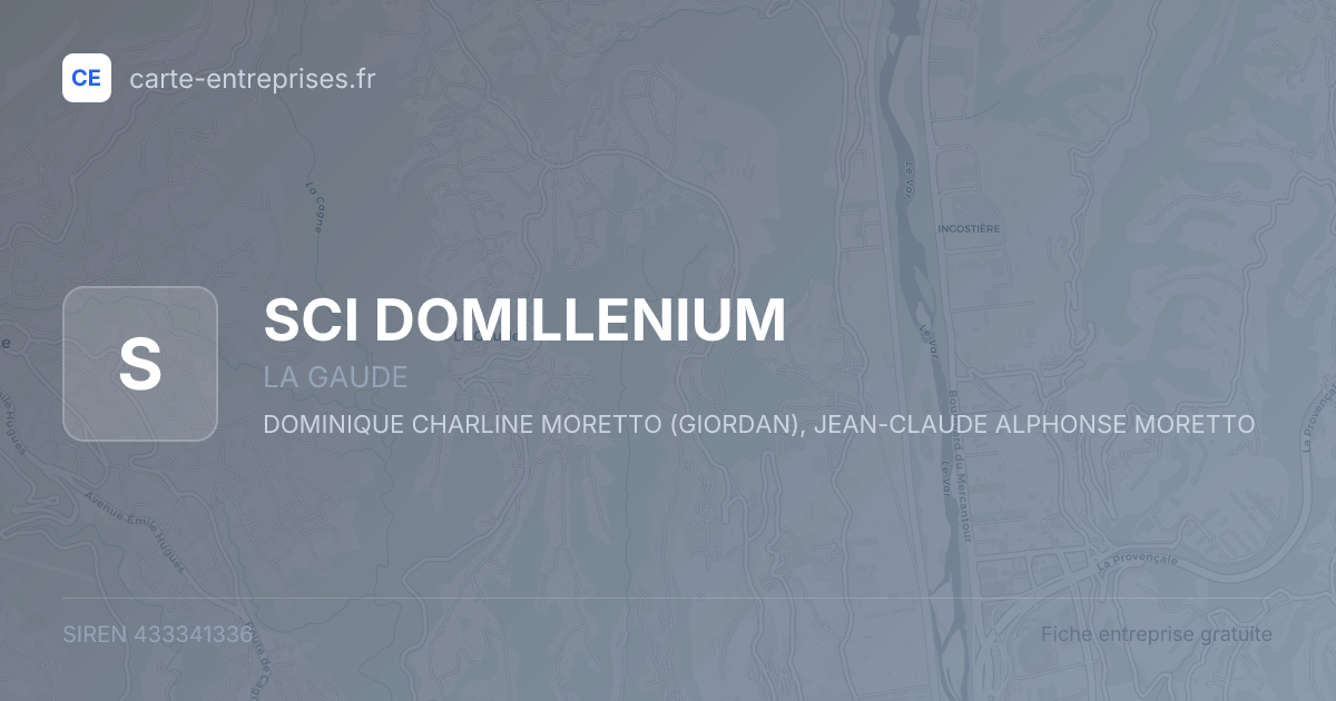 SCI DOMILLENIUM — 433341336 — fiche entreprise