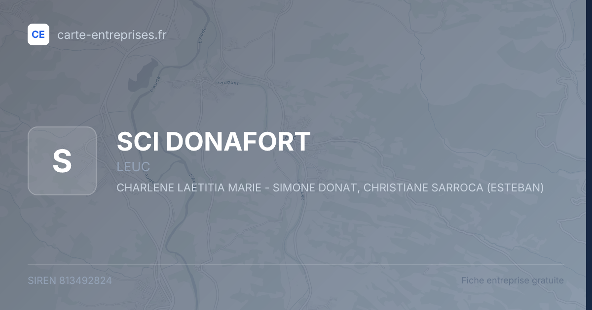 SCI DONAFORT — 813492824 — fiche entreprise