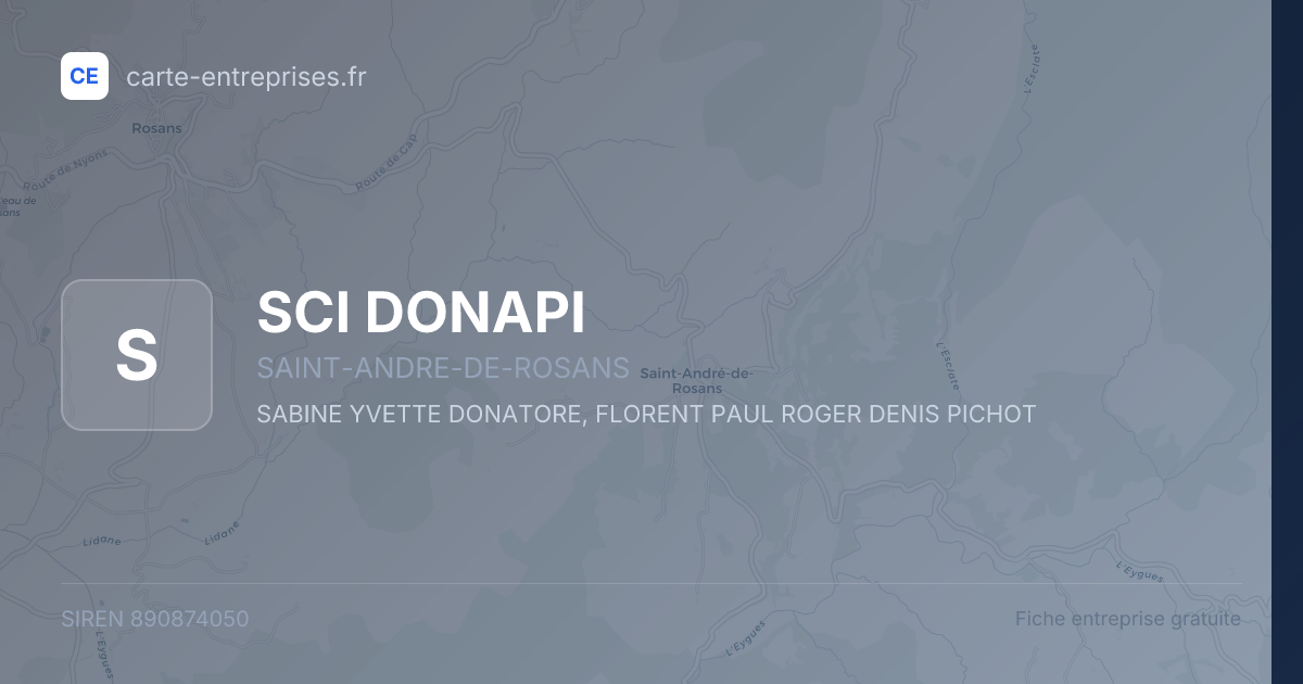 SCI DONAPI — 890874050 — fiche entreprise