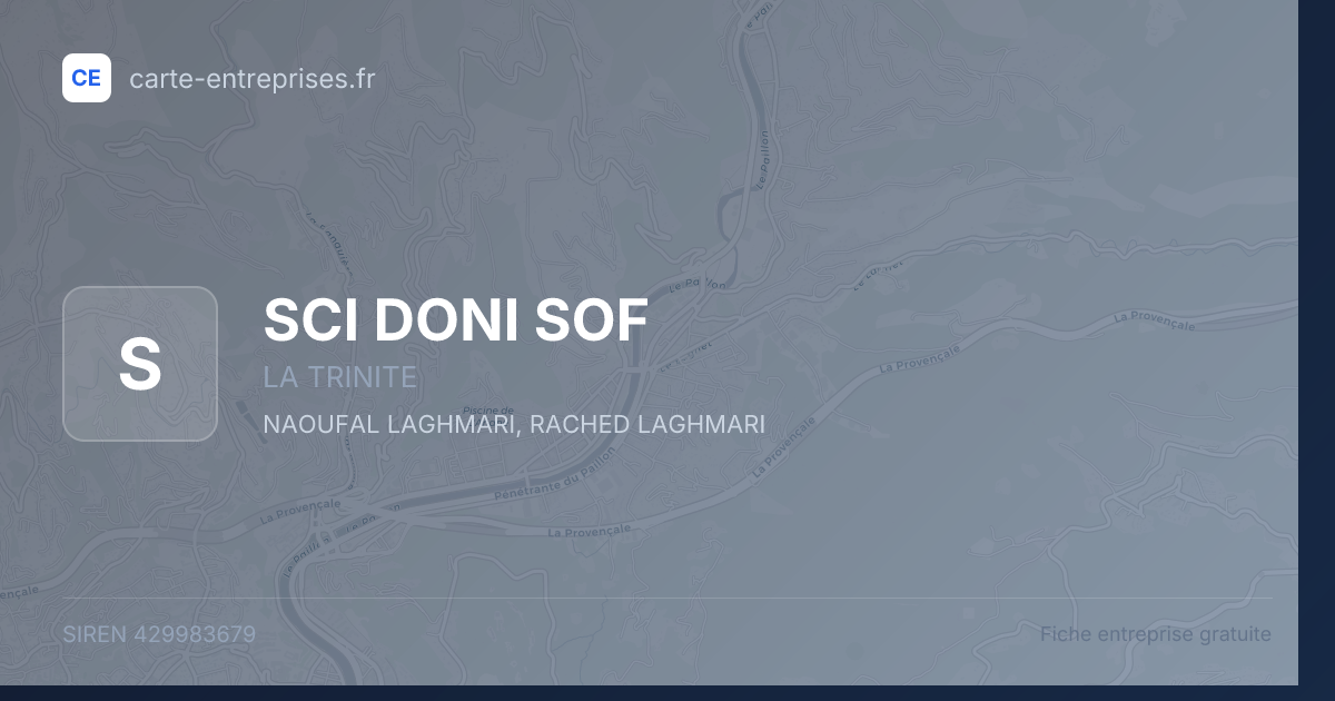 SCI DONI SOF — 429983679 — fiche entreprise