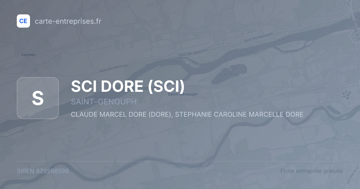 SCI DORE (SCI) — 829598598 — fiche entreprise