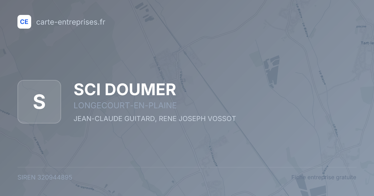 SCI DOUMER — 320944895 — fiche entreprise