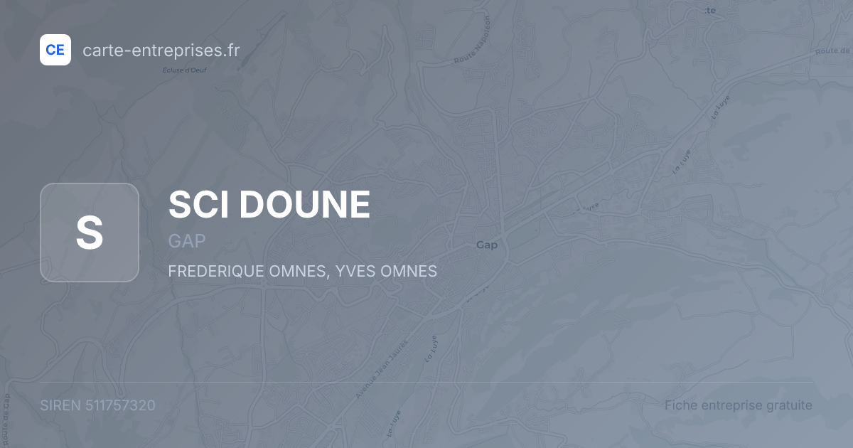 SCI DOUNE — 511757320 — fiche entreprise