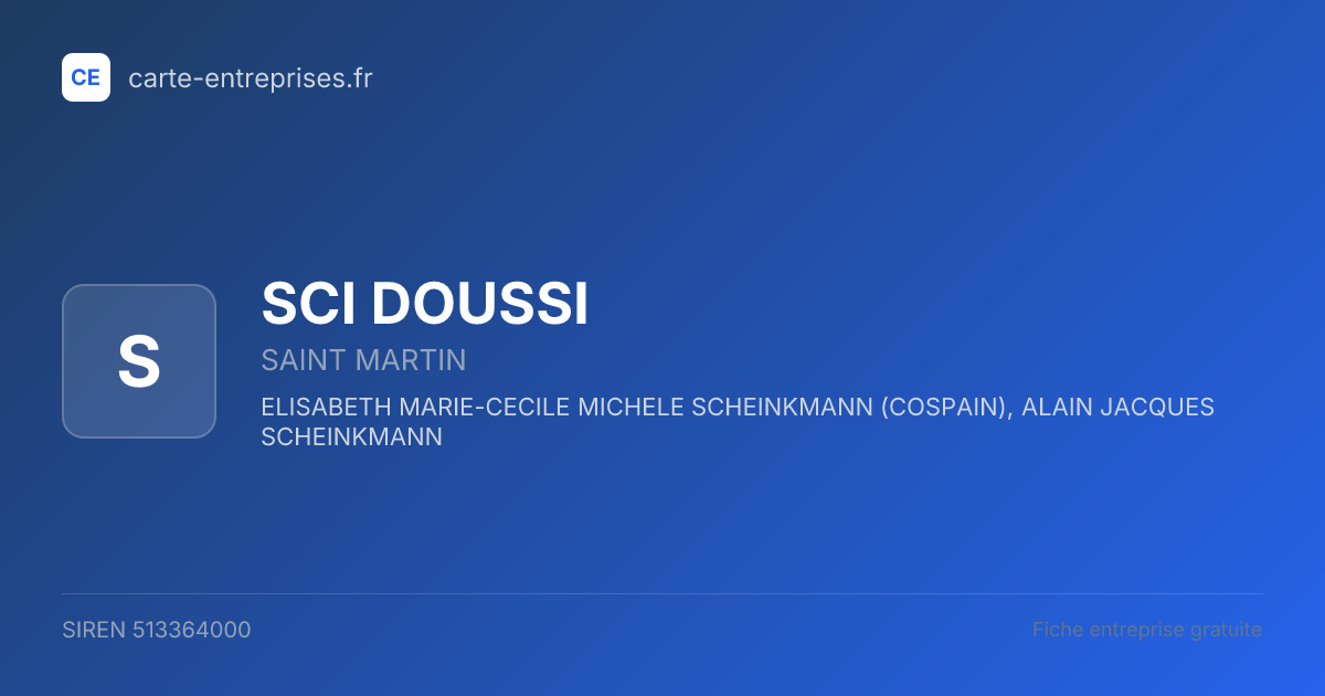 SCI DOUSSI — 513364000 — fiche entreprise