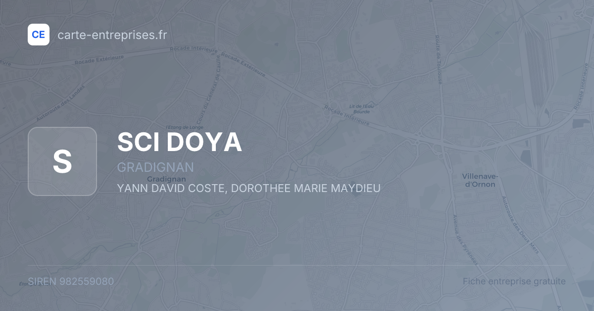 SCI DOYA — 982559080 — fiche entreprise