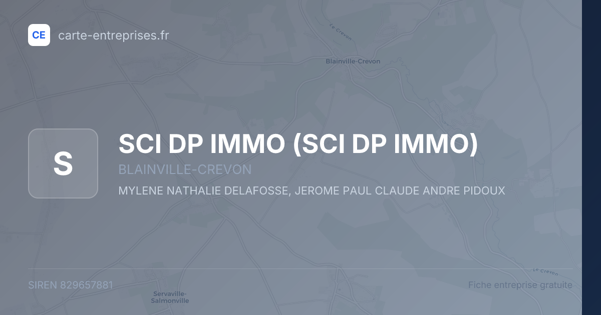 SCI DP IMMO — 829657881 — fiche entreprise