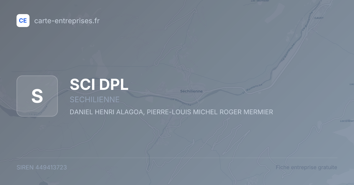 SCI DPL — 449413723 — fiche entreprise