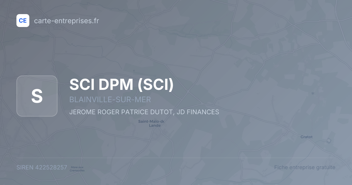 SCI DPM (SCI) — 422528257 — fiche entreprise