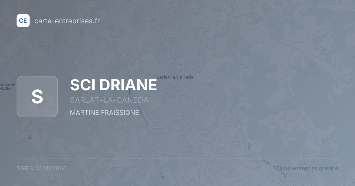 SCI DRIANE — 351407960 — fiche entreprise