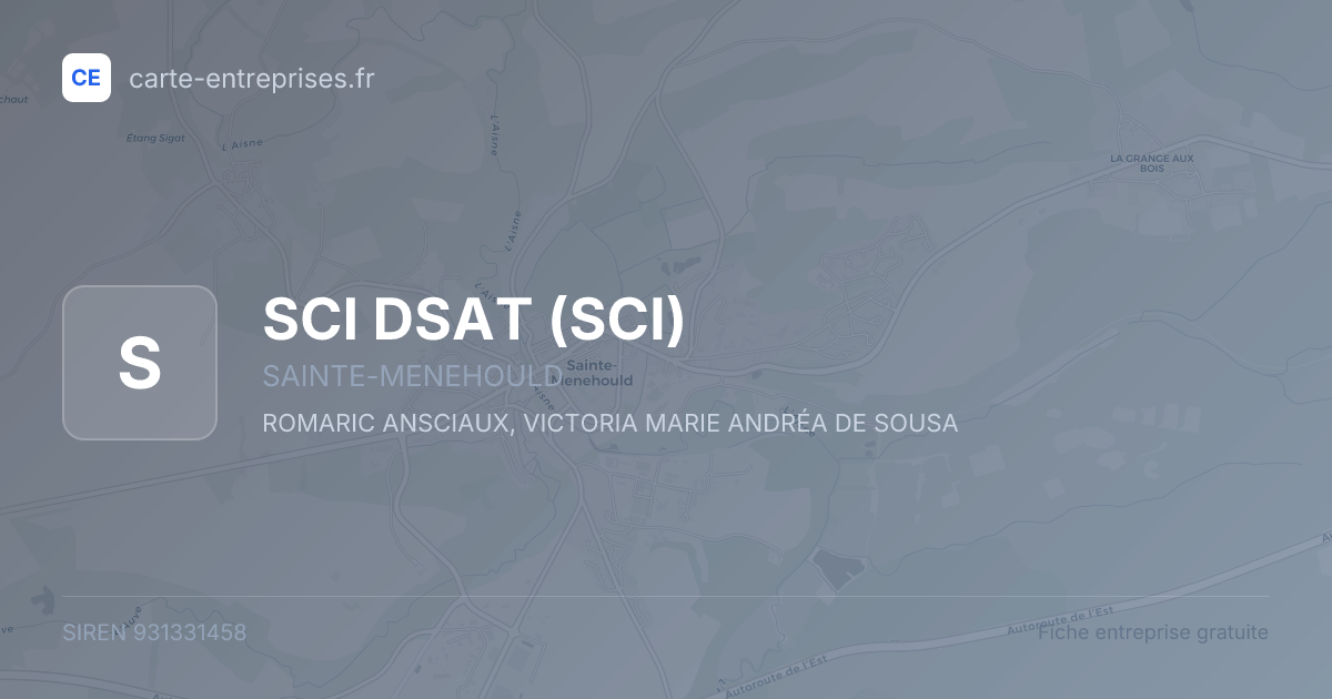 SCI DSAT (SCI) — 931331458 — fiche entreprise