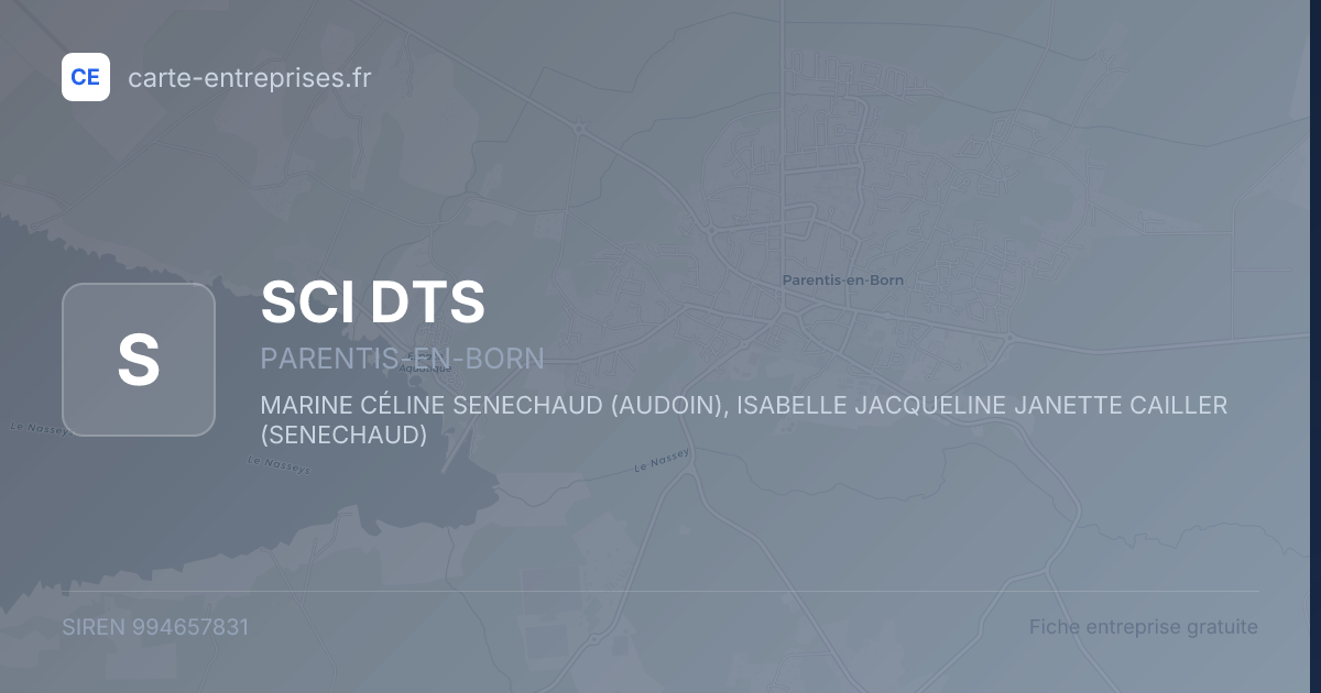 SCI DTS — 994657831 — fiche entreprise