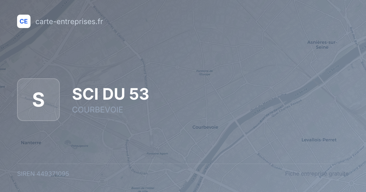SCI DU 53 — 449371095 — fiche entreprise