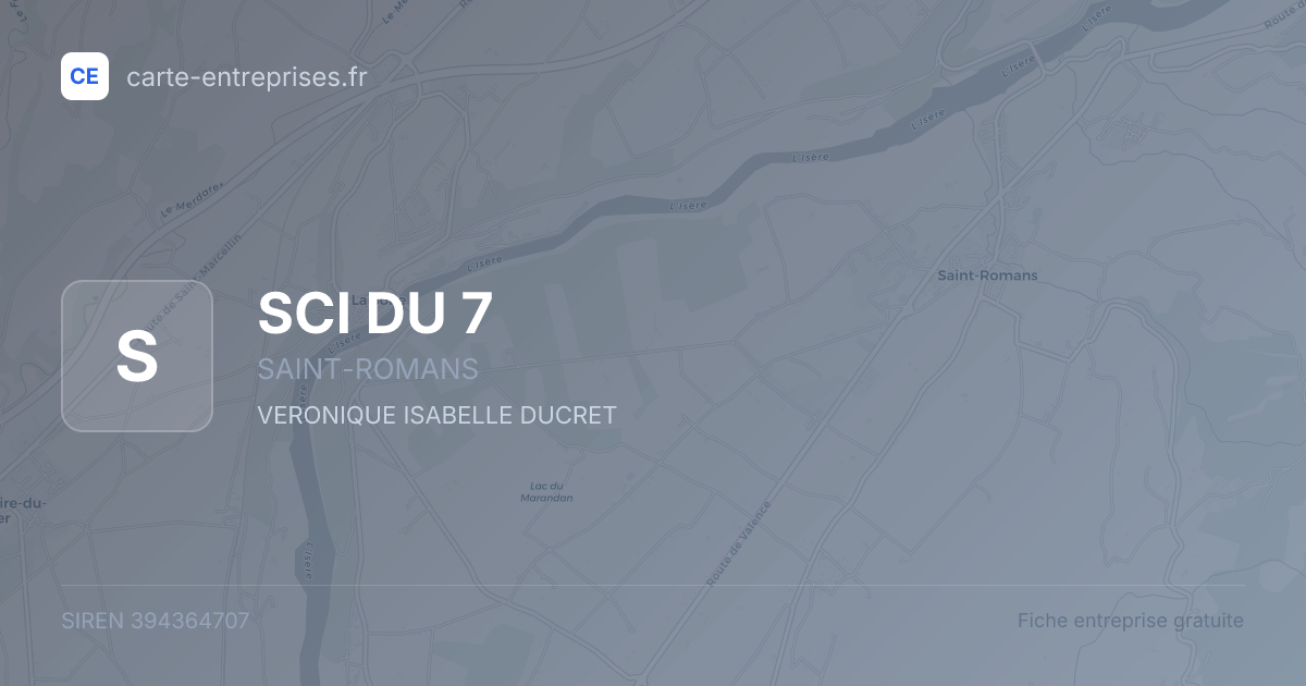 SCI DU 7 — 394364707 — fiche entreprise