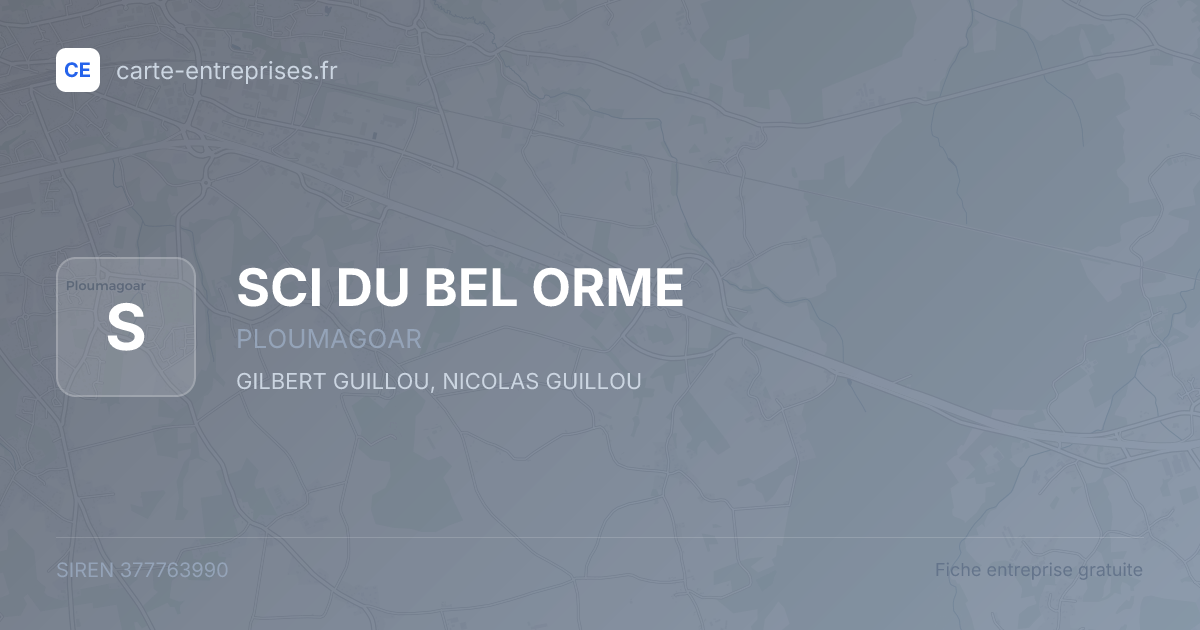 SCI DU BEL ORME — 377763990 — fiche entreprise