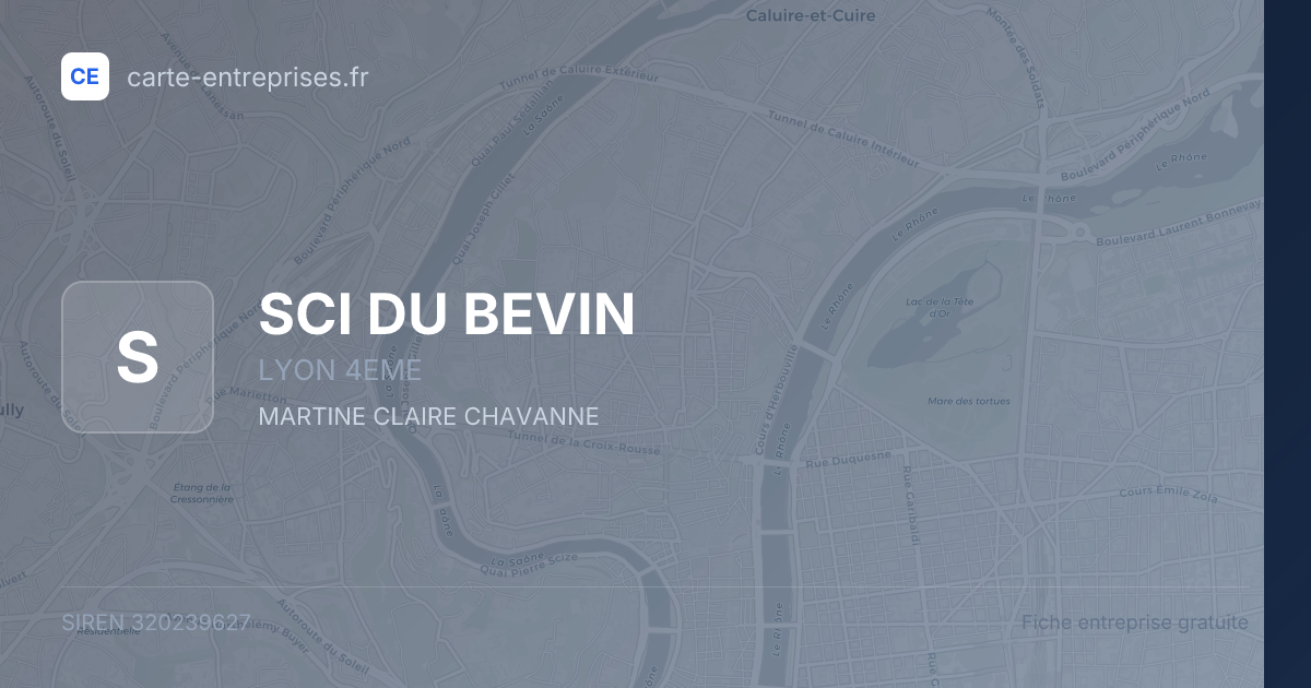 SCI DU BEVIN — 320239627 — fiche entreprise