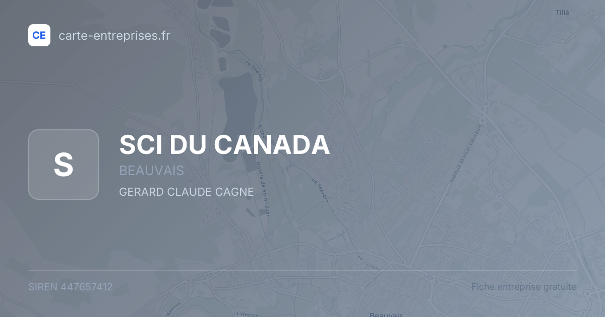 SCI DU CANADA — 447657412 — fiche entreprise
