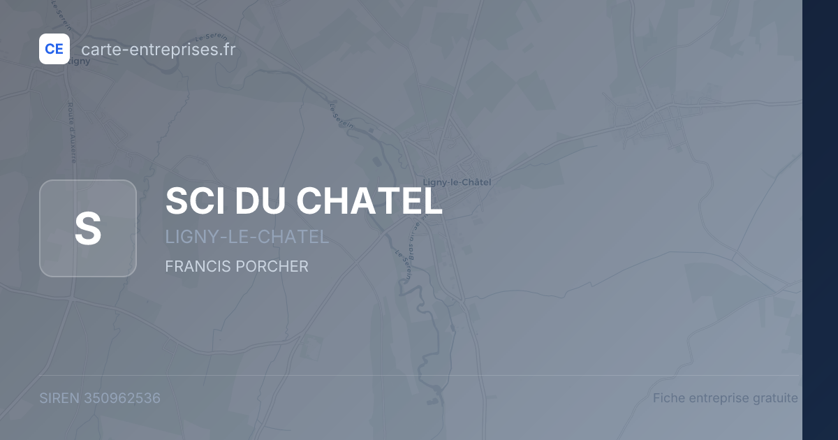 SCI DU CHATEL — 350962536 — fiche entreprise