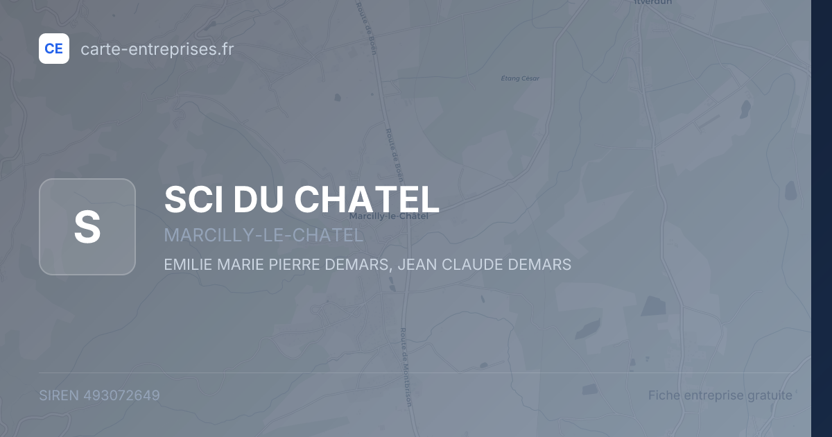 SCI DU CHATEL — 493072649 — fiche entreprise