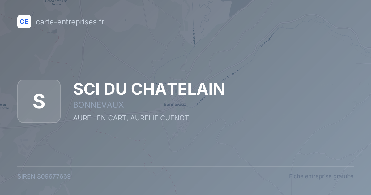 SCI DU CHATELAIN — 809677669 — fiche entreprise