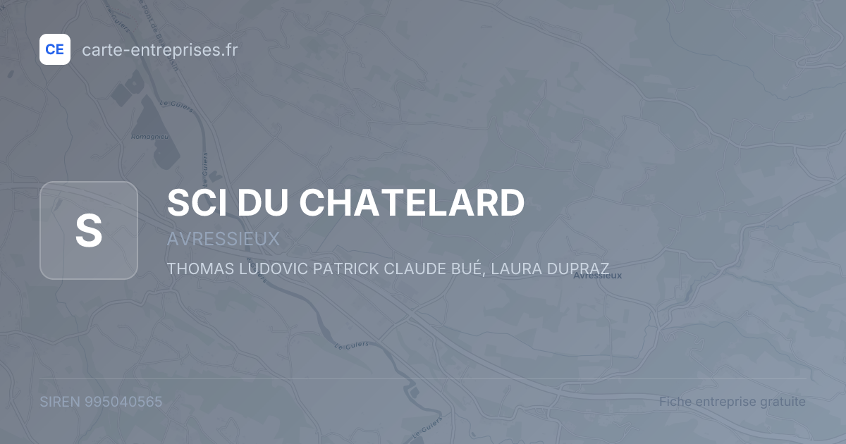 SCI DU CHATELARD — 995040565 — fiche entreprise
