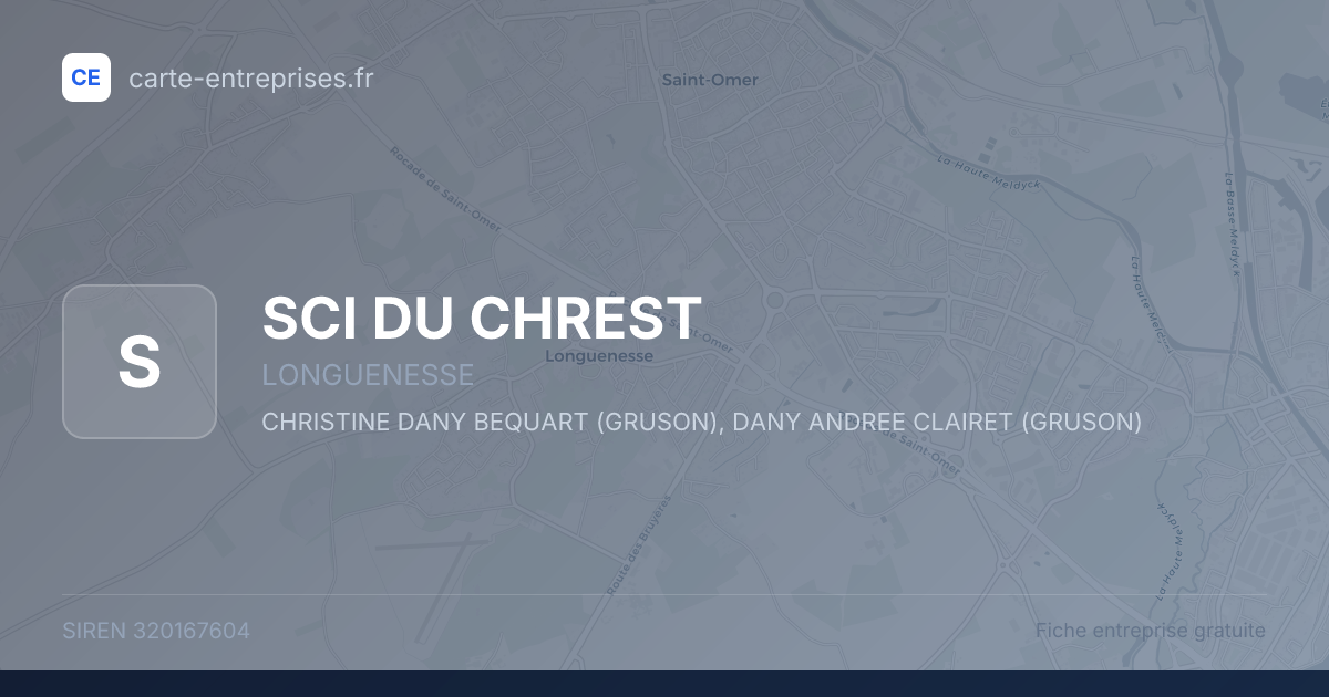 SCI DU CHREST — 320167604 — fiche entreprise