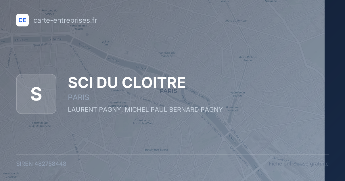 SCI DU CLOITRE — 482758448 — fiche entreprise
