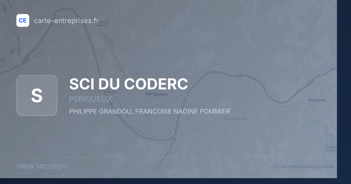 SCI DU CODERC — 340229277 — fiche entreprise