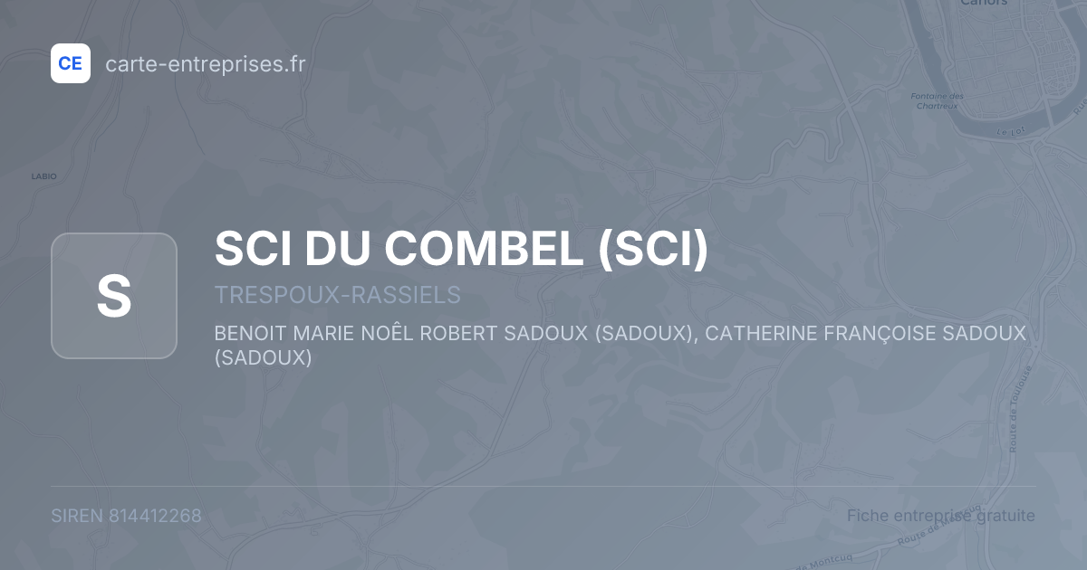 SCI DU COMBEL (SCI) — 814412268 — fiche entreprise