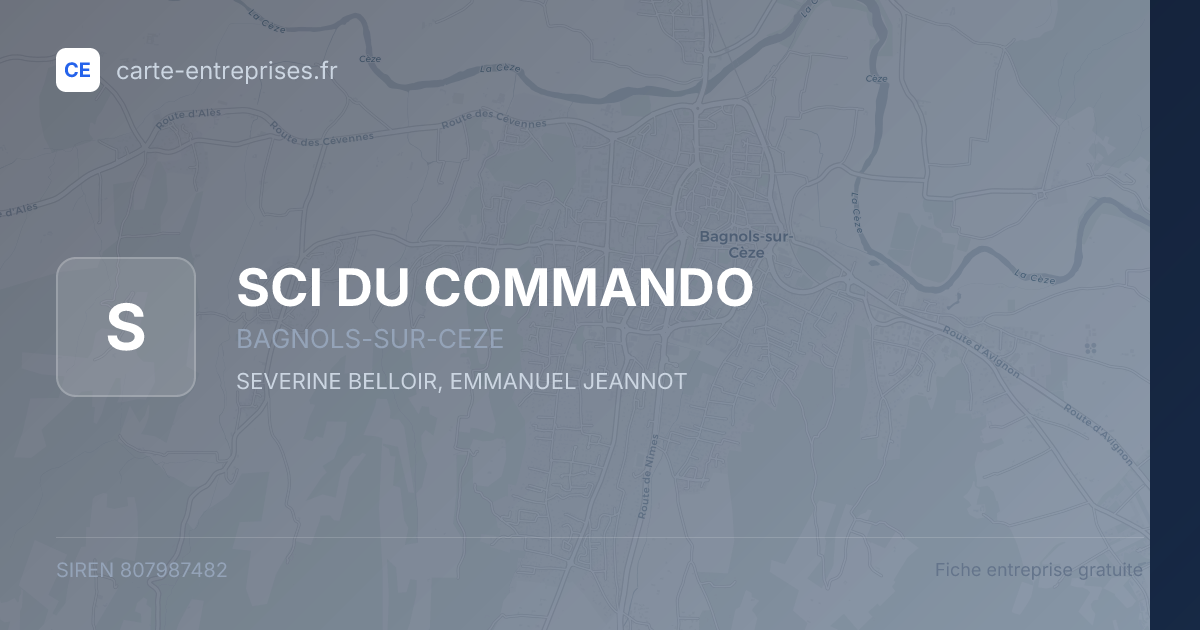 SCI DU COMMANDO — 807987482 — fiche entreprise