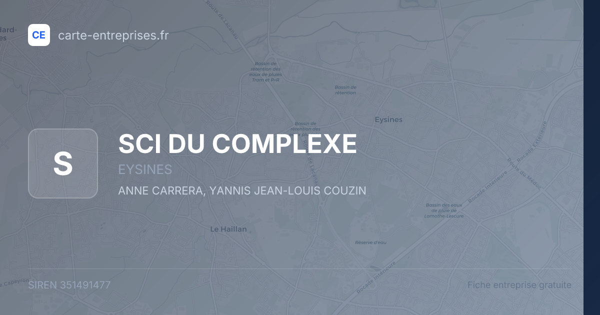 SCI DU COMPLEXE — 351491477 — fiche entreprise