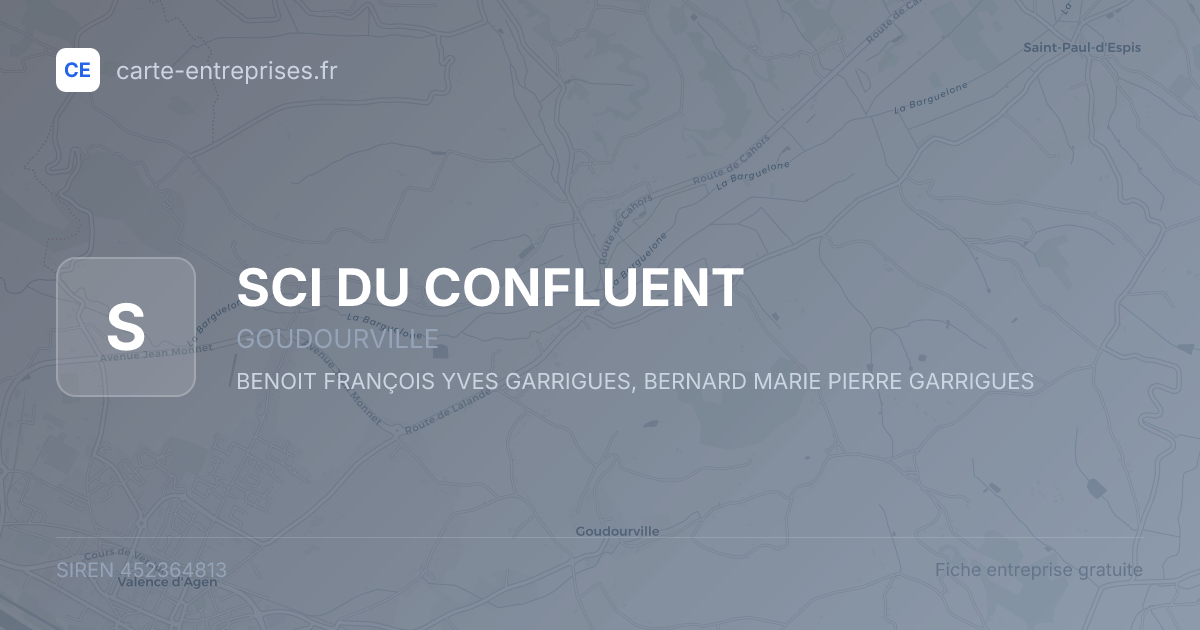 SCI DU CONFLUENT — 452364813 — fiche entreprise