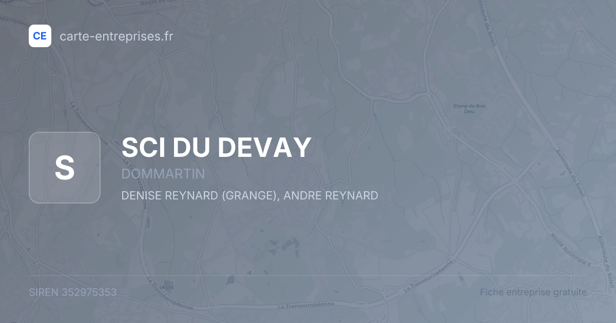 SCI DU DEVAY — 352975353 — fiche entreprise
