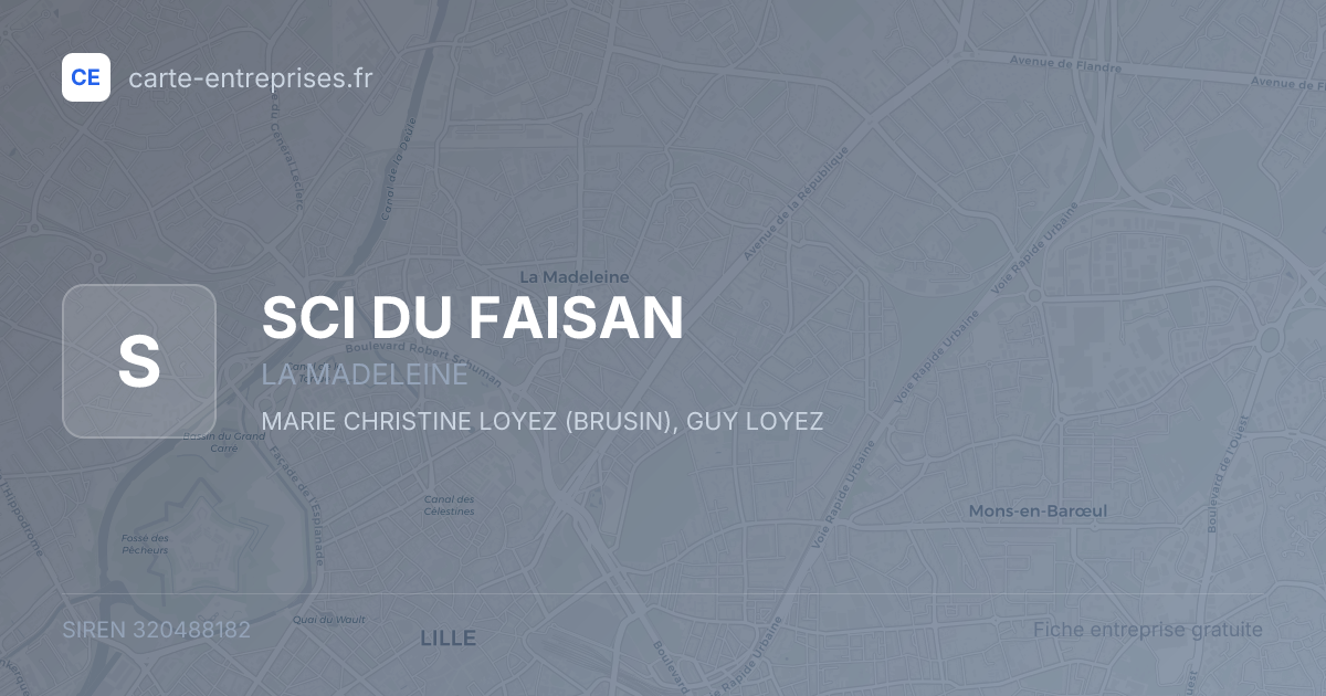 SCI DU FAISAN — 320488182 — fiche entreprise