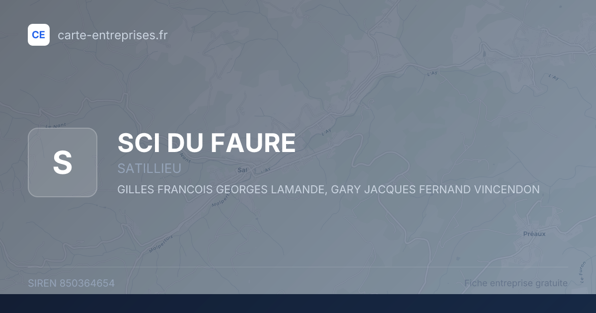 SCI DU FAURE — 850364654 — fiche entreprise