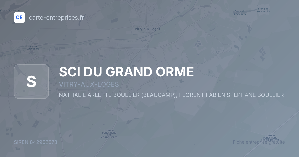 SCI DU GRAND ORME — 842962573 — fiche entreprise